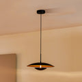 LED pendellampe Tiama svart/gull jern forfra