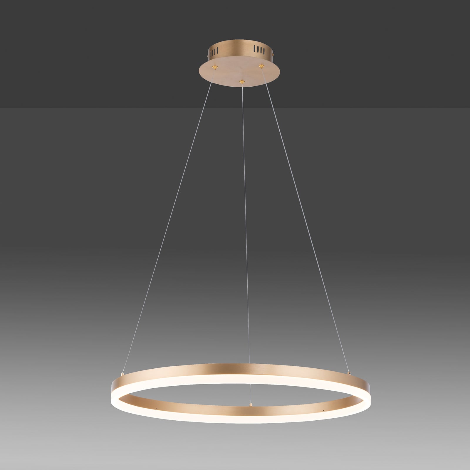 LED pendellampe Titus dimbar messing Ø60 cm 44W detalj
