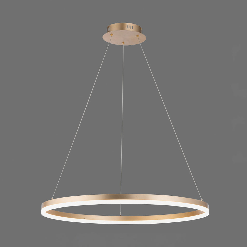 LED pendellampe Titus messing dimbar Ø80 cm 60W montert i rom