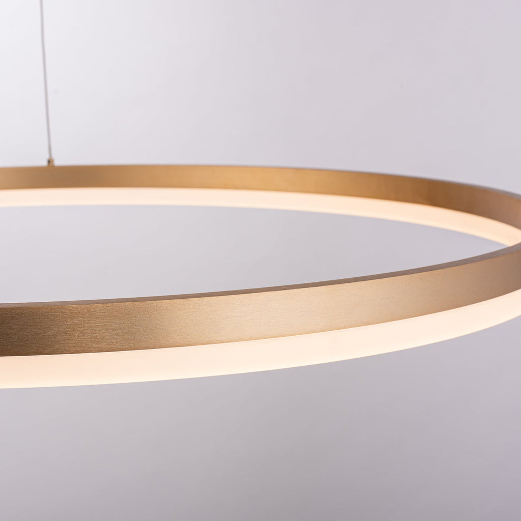 LED pendellampe Titus messing dimbar Ø80 cm 60W justerbart oppheng