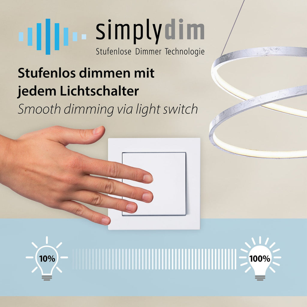 LED pendellampe Titus messing dimbar Ø80 cm 60W oversikt