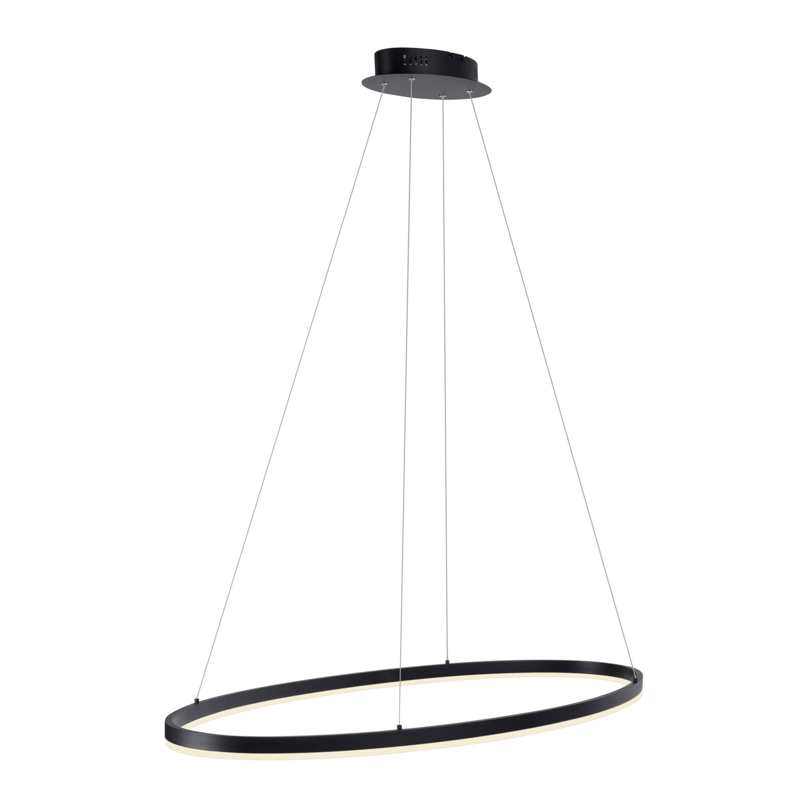 LED pendellampe Titus oval 118x56 cm antrasitt forfra