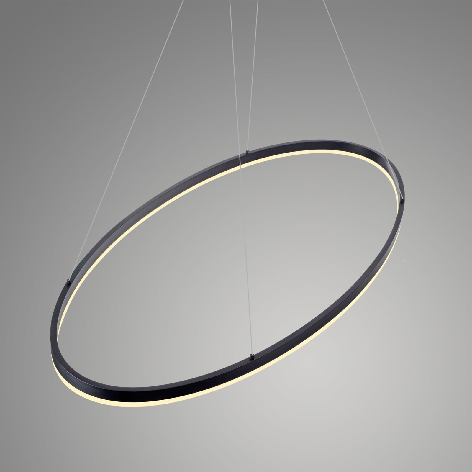 LED pendellampe Titus oval 118x56 cm antrasitt nærbilde
