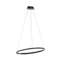 LED pendellampe Titus oval antrasitt 80x39 cm dimbar CCT forfra