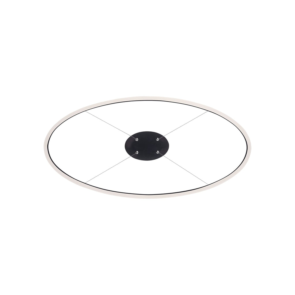 LED pendellampe Titus oval antrasitt 80x39 cm dimbar CCT bakside