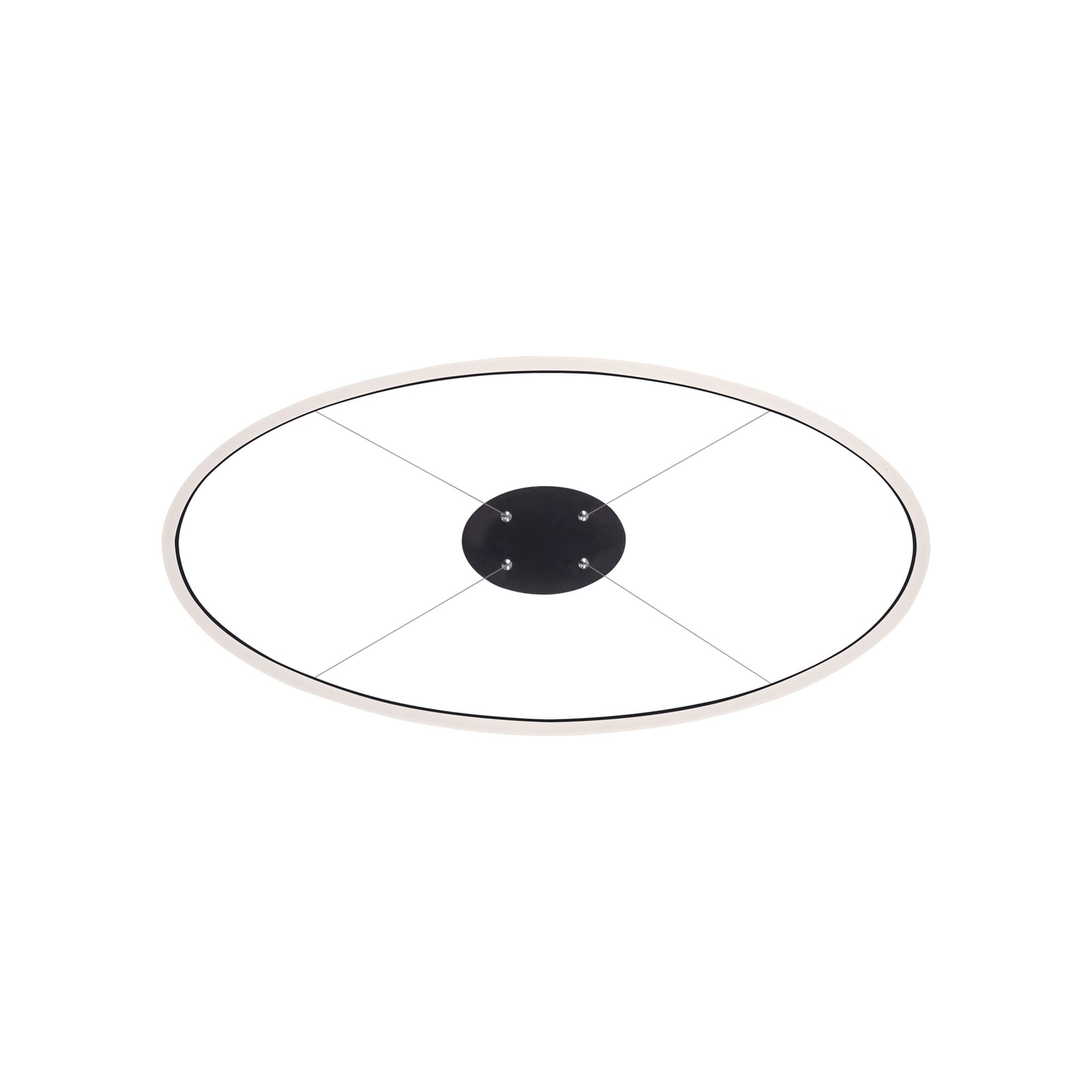 LED pendellampe Titus oval antrasitt 80x39 cm dimbar CCT bakside