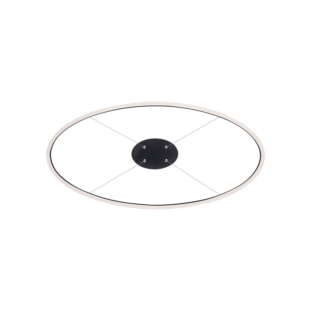 LED pendellampe Titus oval antrasitt 80x39 cm dimbar CCT bakside