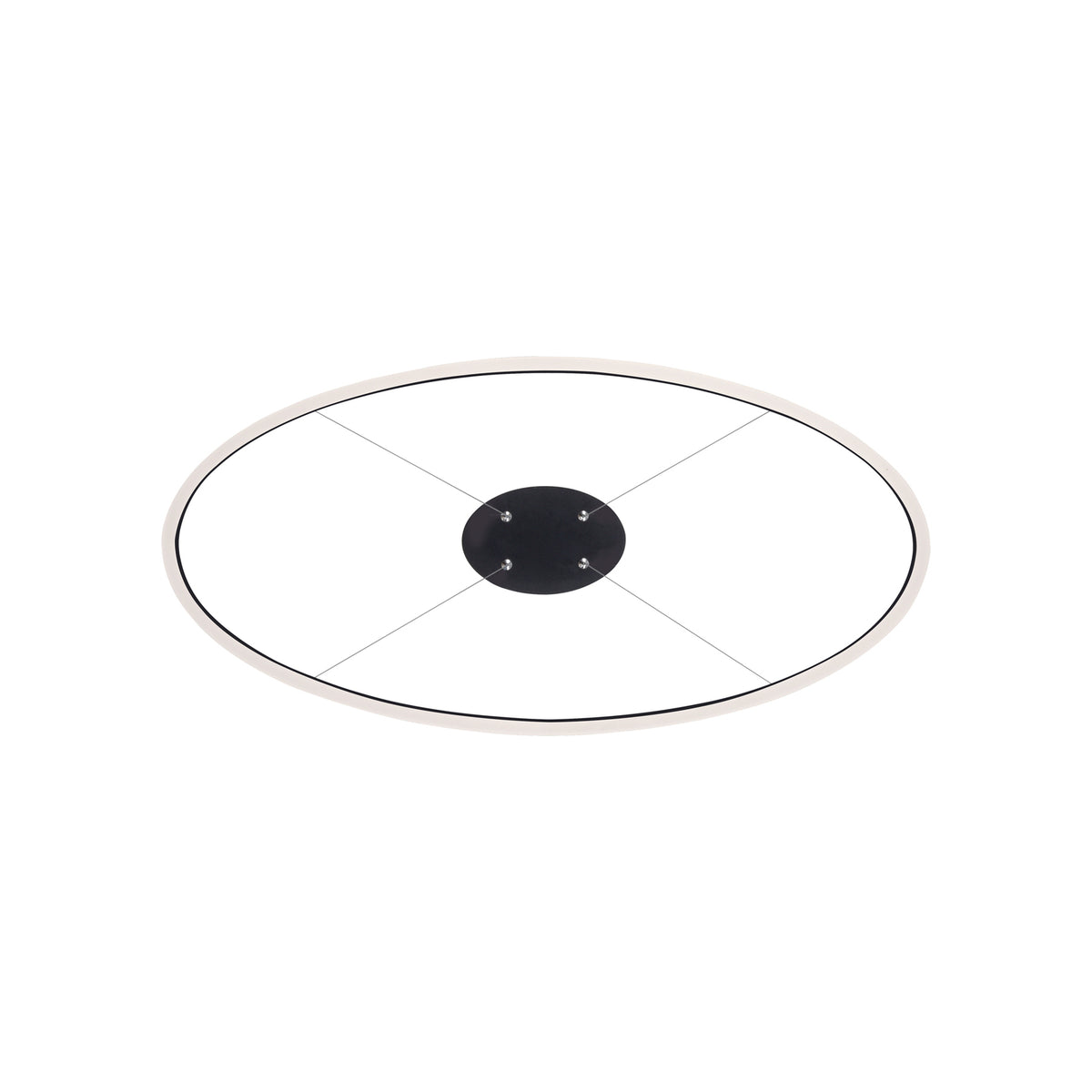 LED pendellampe Titus oval antrasitt 80x39 cm dimbar CCT bakside