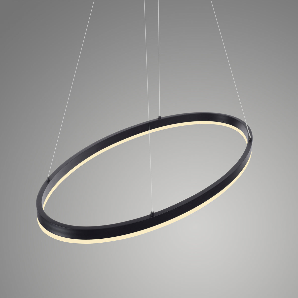 LED pendellampe Titus oval antrasitt 80x39 cm dimbar CCT nærbilde