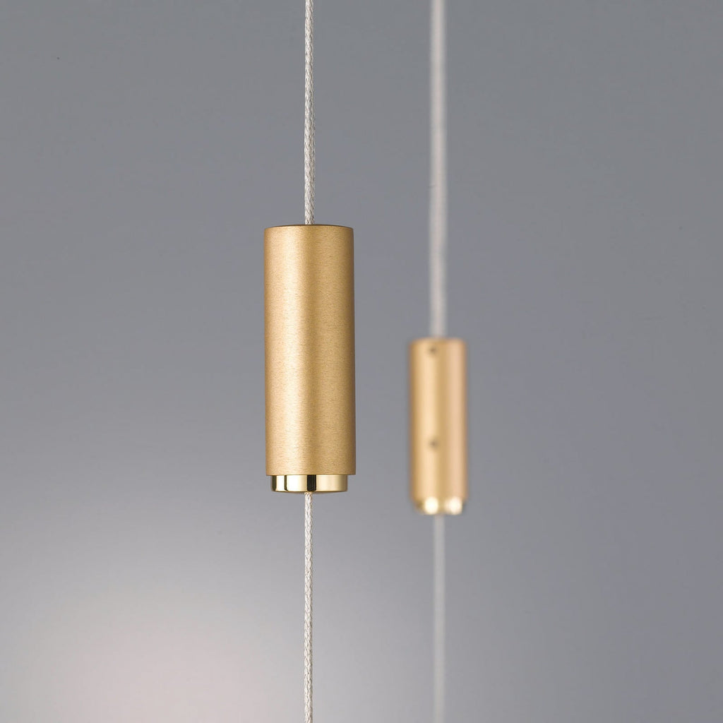 LED pendellampe Tolu dimbar messing 119 cm justerbar høyde