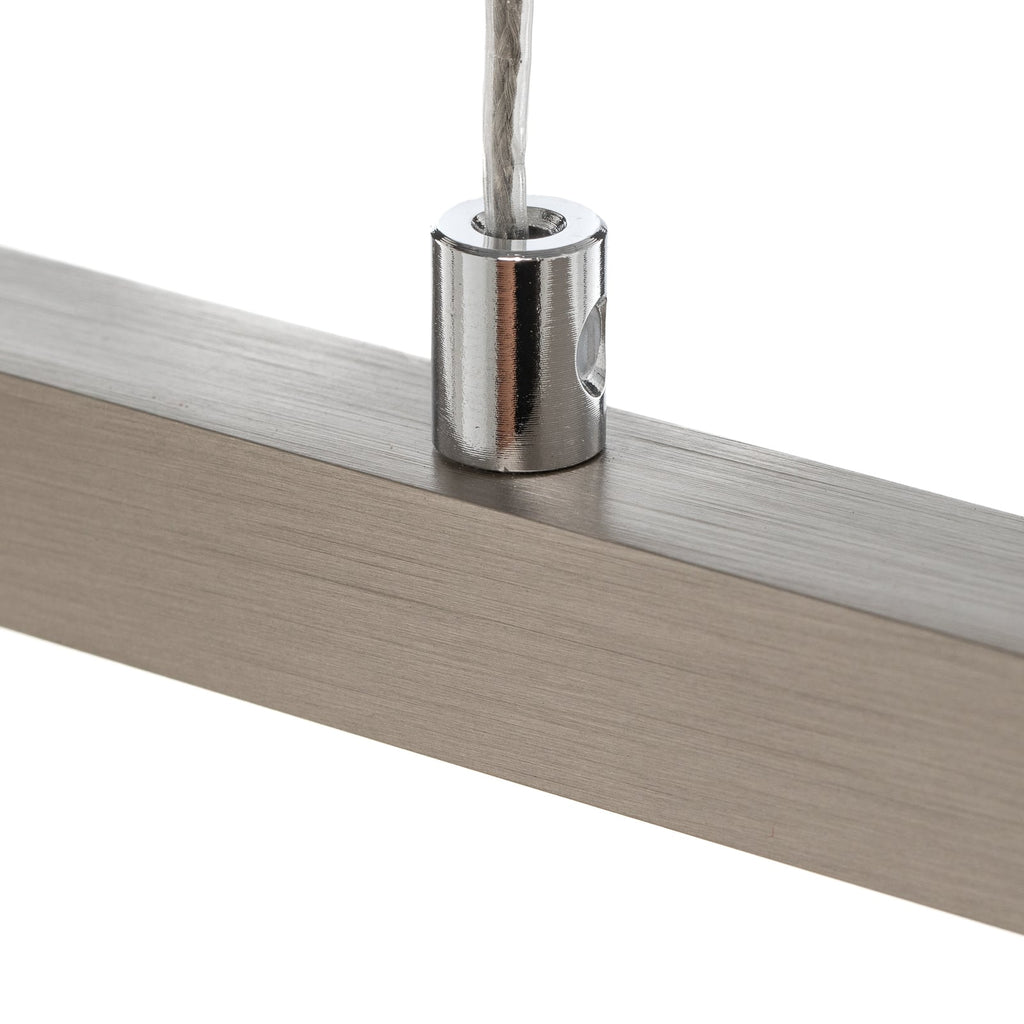 LED pendellampe Tolu matt nikkel 118 cm justerbar høyde