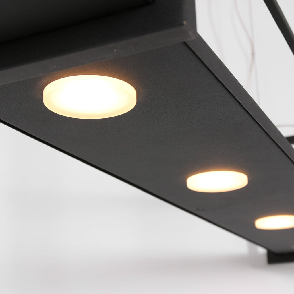 LED pendellampe Tor 6-lys dimbar svart 30W varmhvit detalj