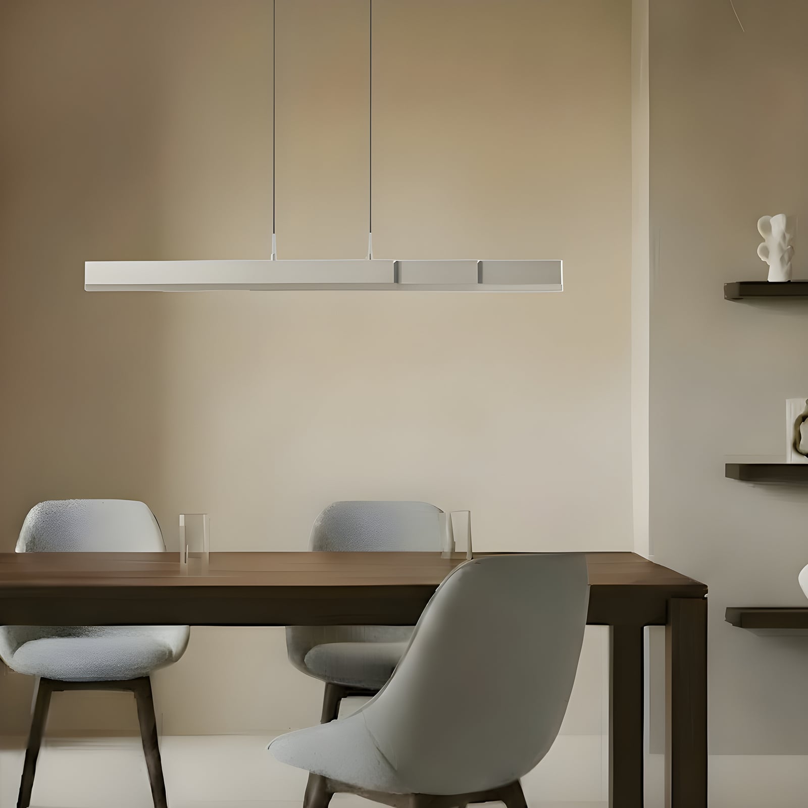 LED pendellampe Torven dimbar CCT aluminium 121 cm bakside