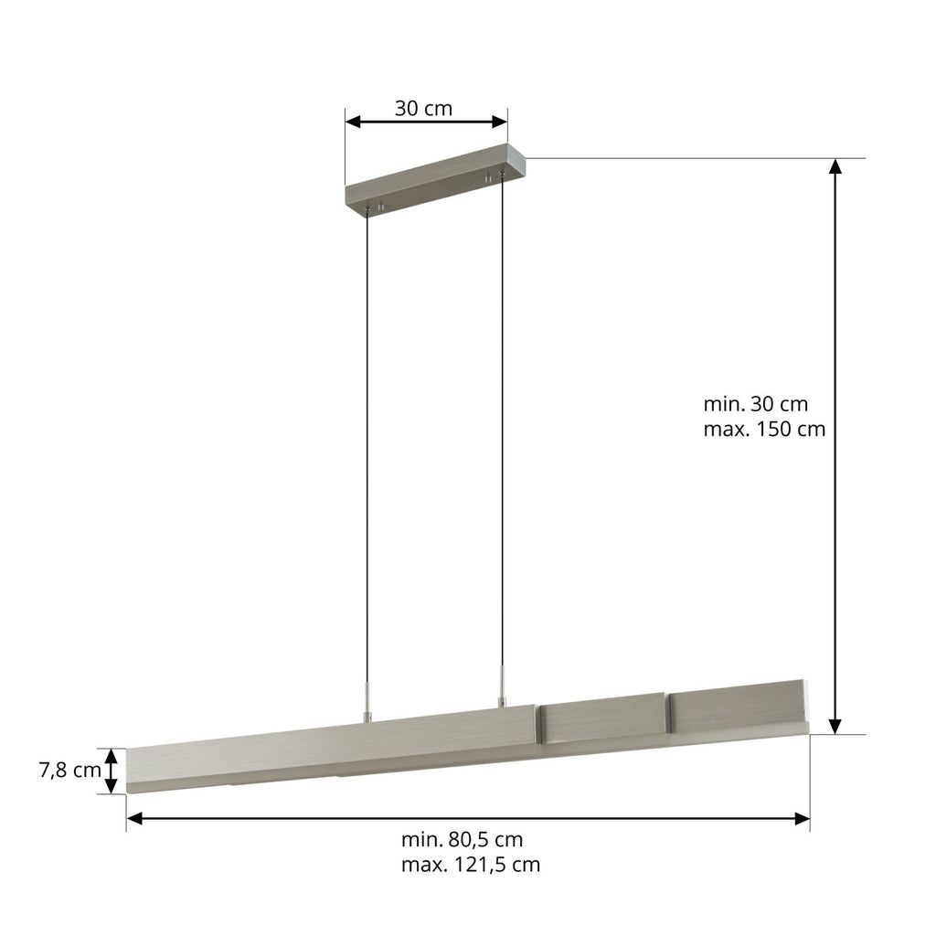 LED pendellampe Torven dimbar CCT aluminium 121 cm detalj