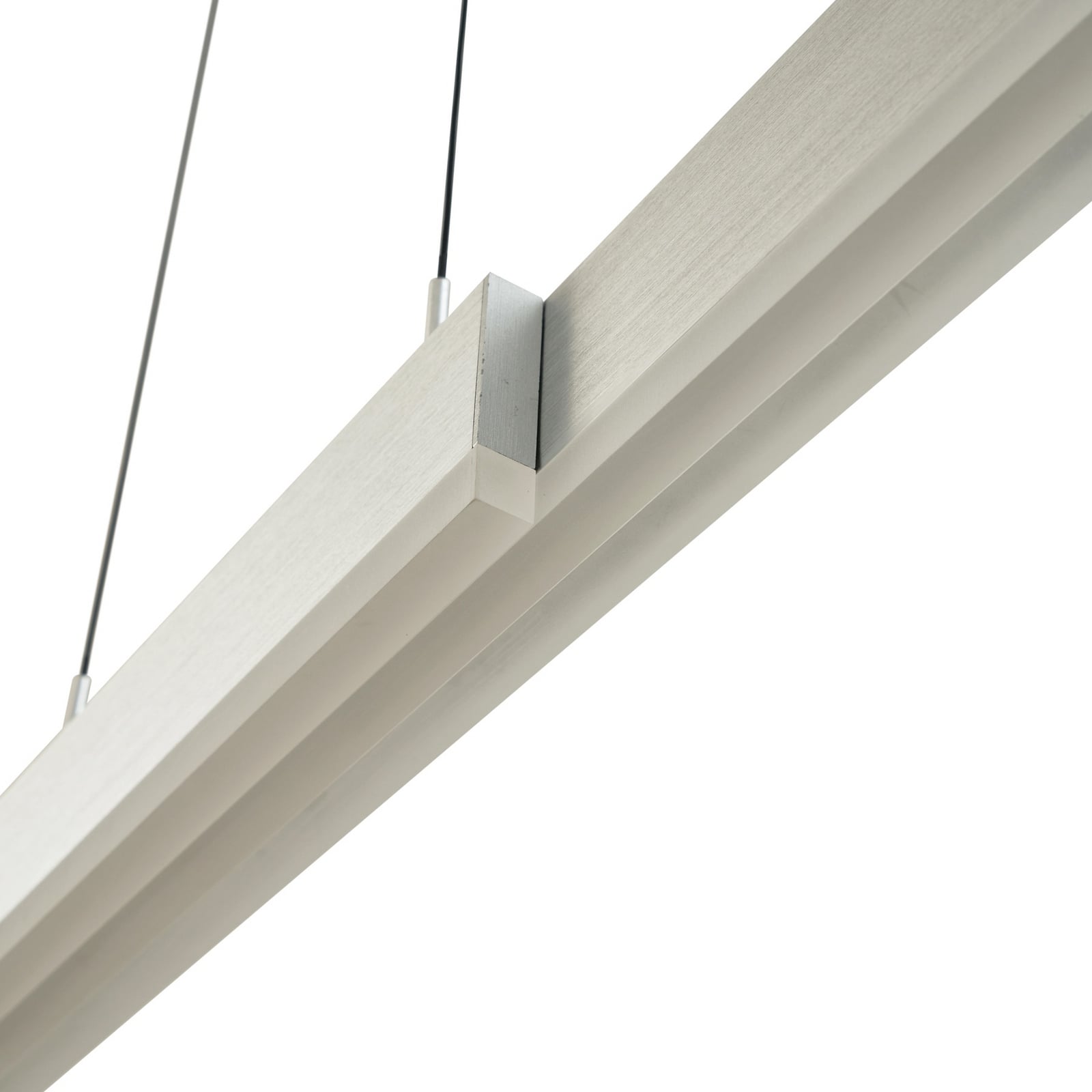 LED pendellampe Torven dimbar CCT aluminium 121 cm lys over spisebord