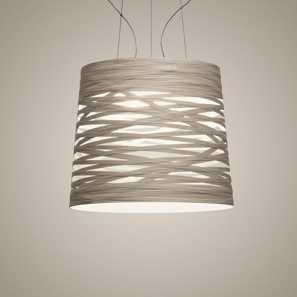 LED pendellampe Tress grande dimbar greige Ø48 cm bakside