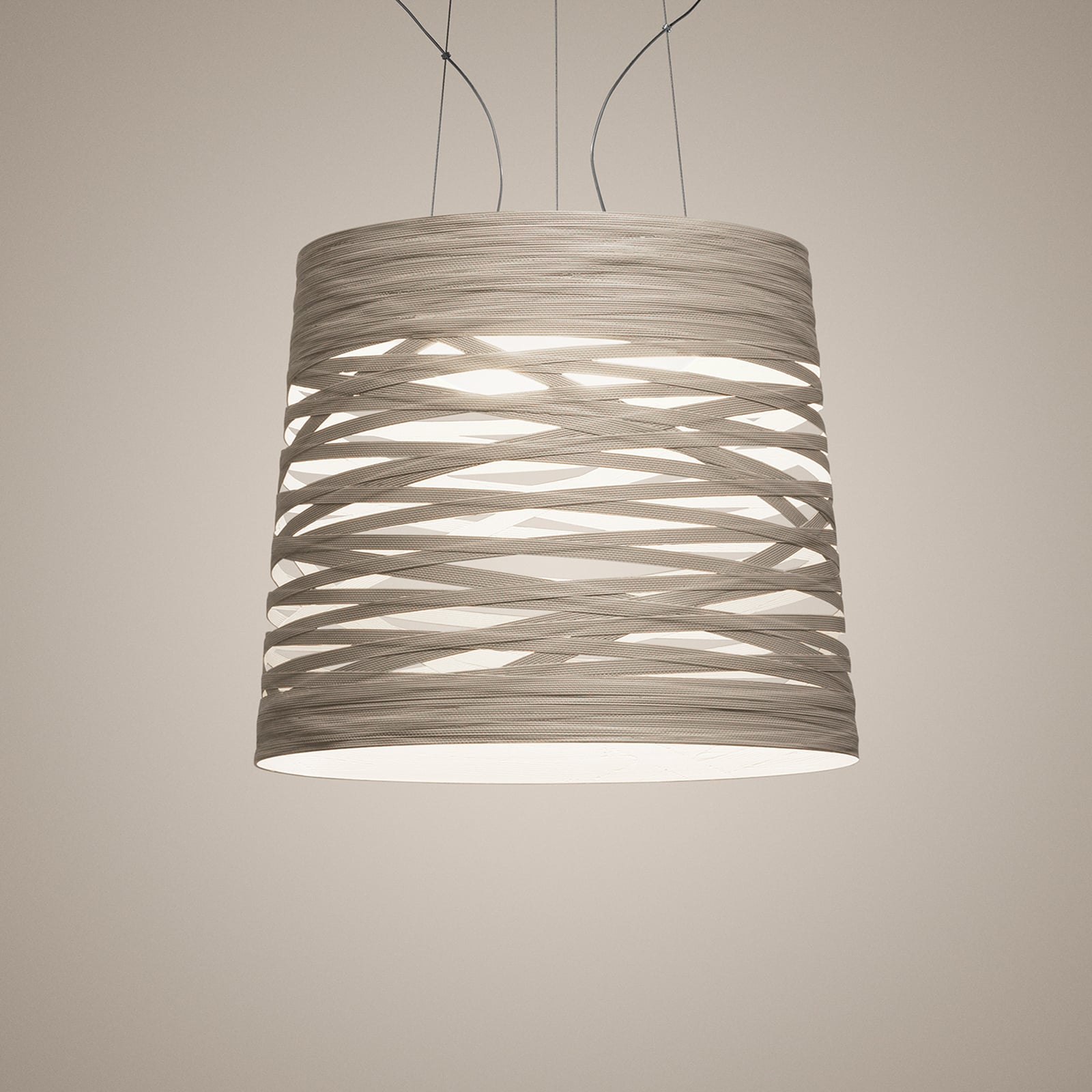LED pendellampe Tress grande dimbar greige Ø48 cm bakside