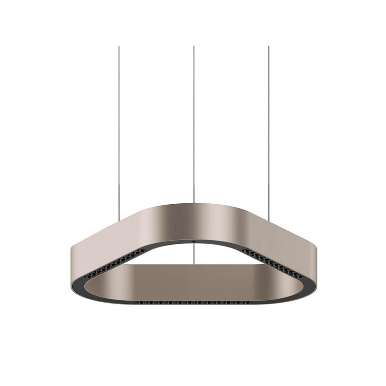 LED pendellampe Trigon elfenben aluminium dimbar forfra