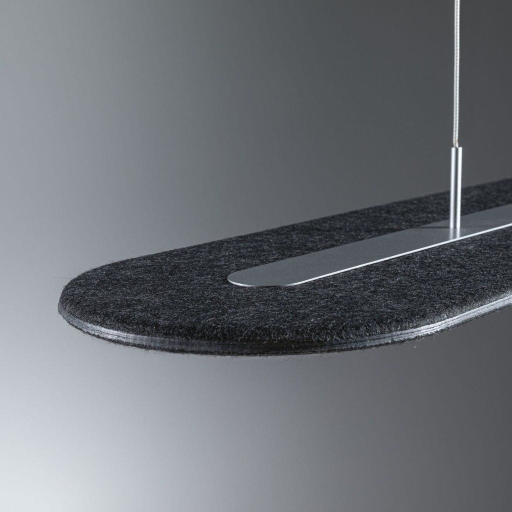 Detaljbilde av LED pendellampe Tulga filt antrasitt dimbar 90 cm
