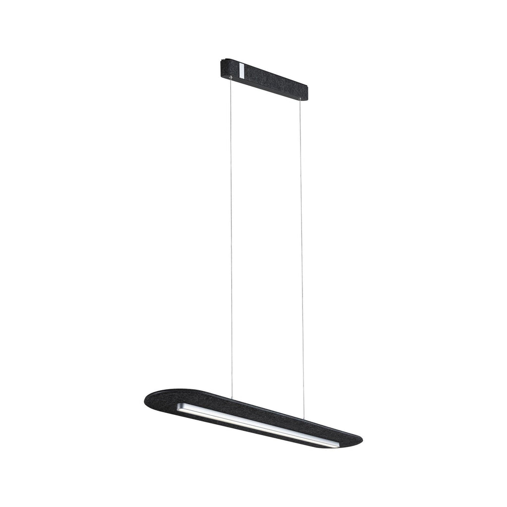 LED pendellampe Tulga filt antrasitt dimbar 90 cm forfra