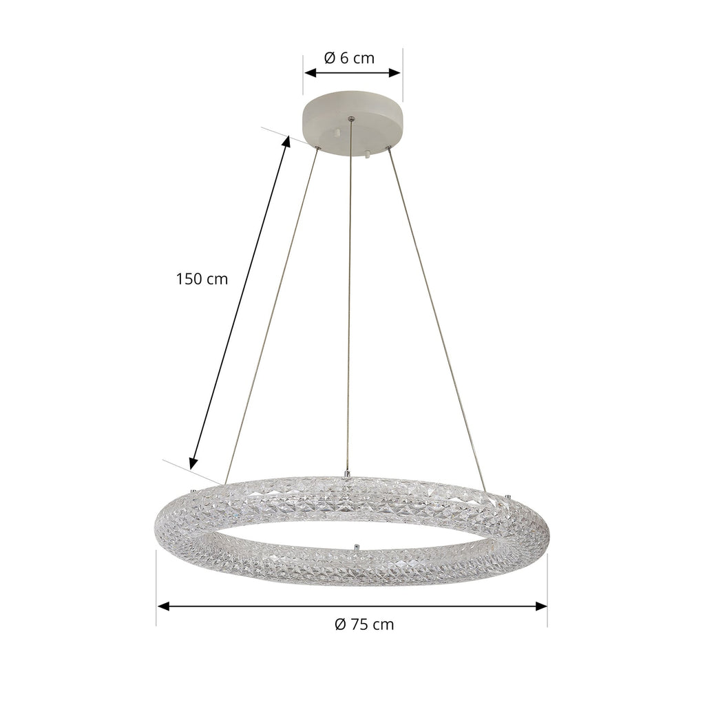 LED pendellampe Tumata CCT dimbar med fjernkontroll nærbilde av LED-lys