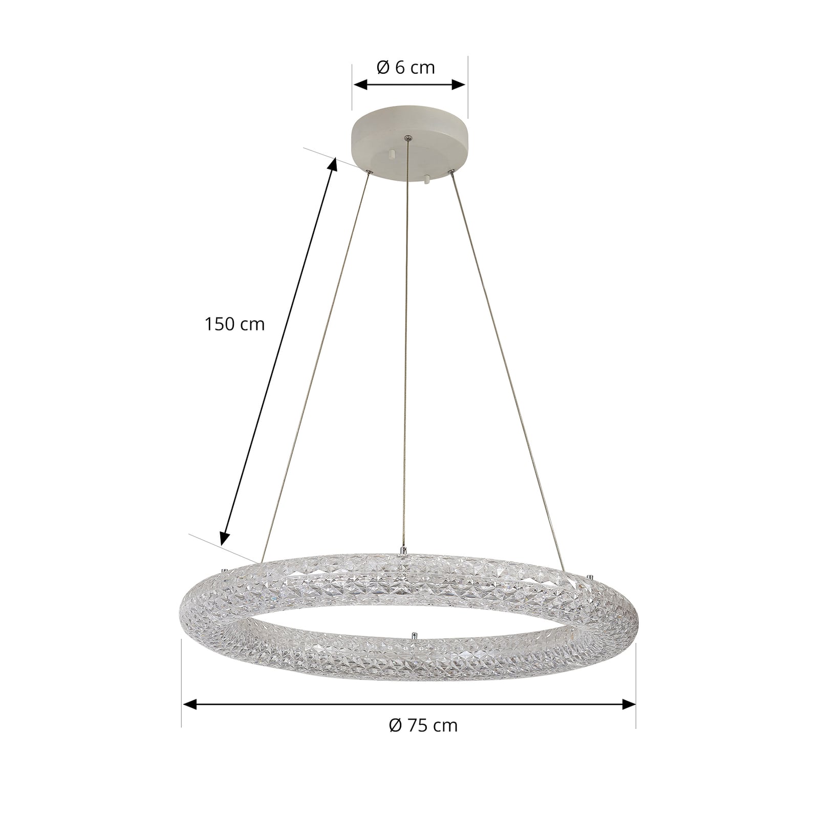 LED pendellampe Tumata CCT dimbar med fjernkontroll nærbilde av LED-lys