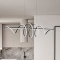 LED pendellampe Twist svart plast 90W 110 cm forfra