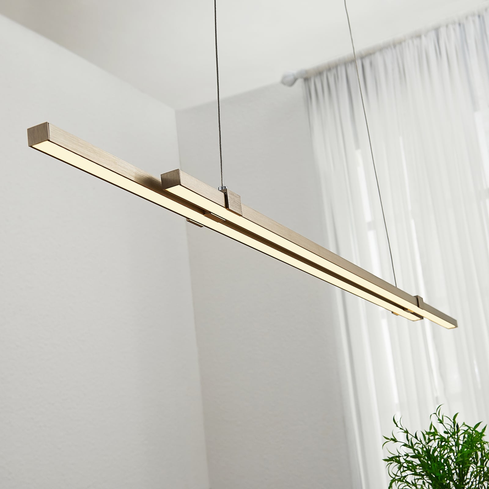 LED pendellampe Tymon smal uttrekkbar 100-140 cm dimbar bakside