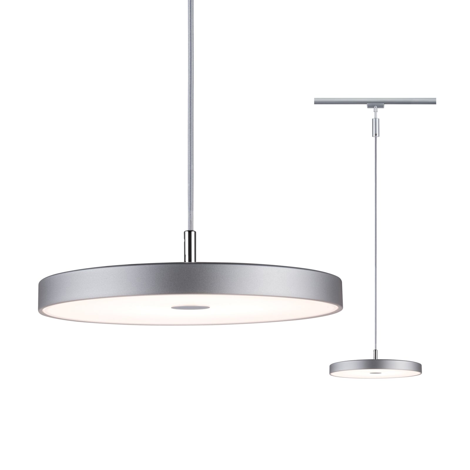 LED pendellampe URail Hildor dimbar krom Ø31 cm 15W side