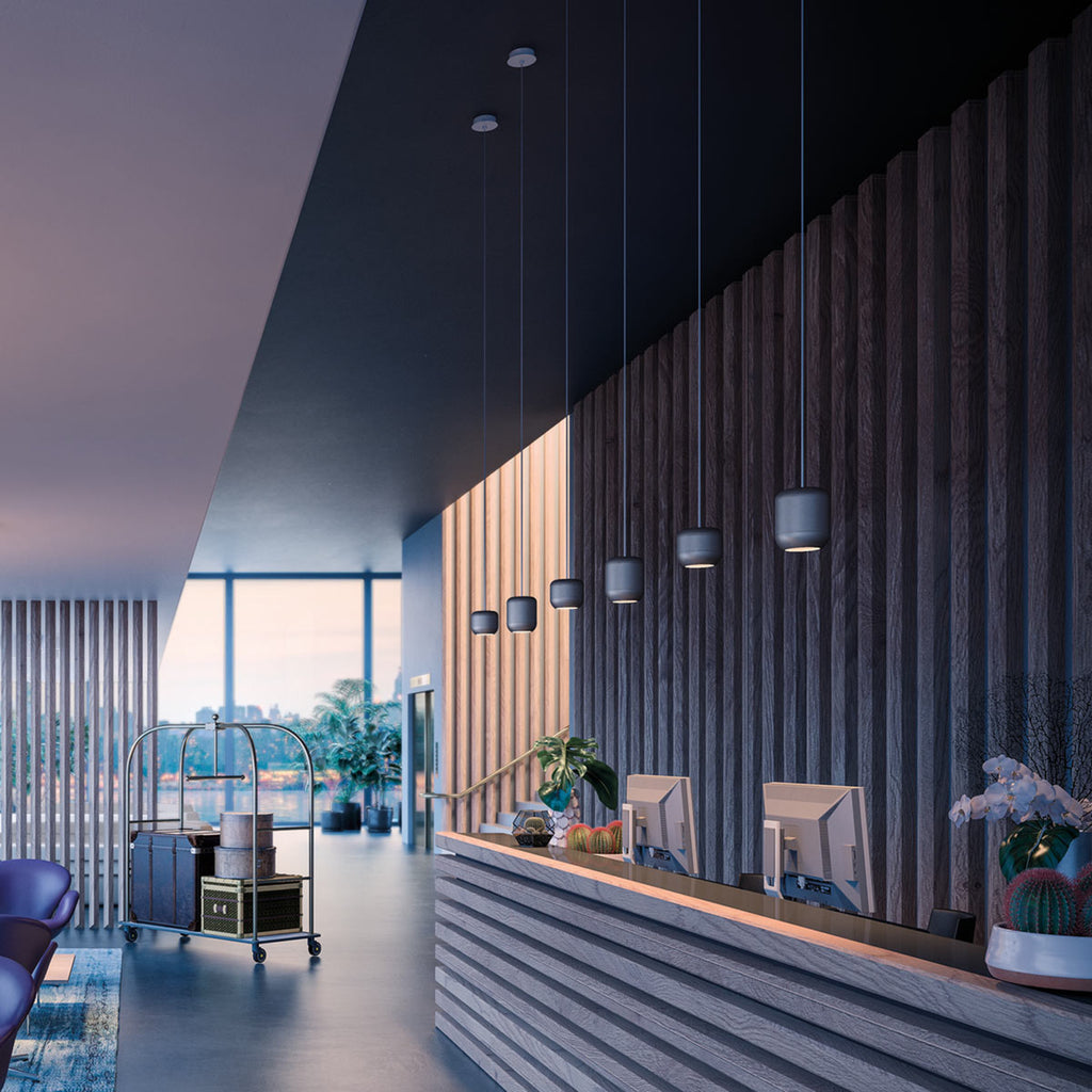 LED pendellampe Urban aluminium matt nikkel detalj