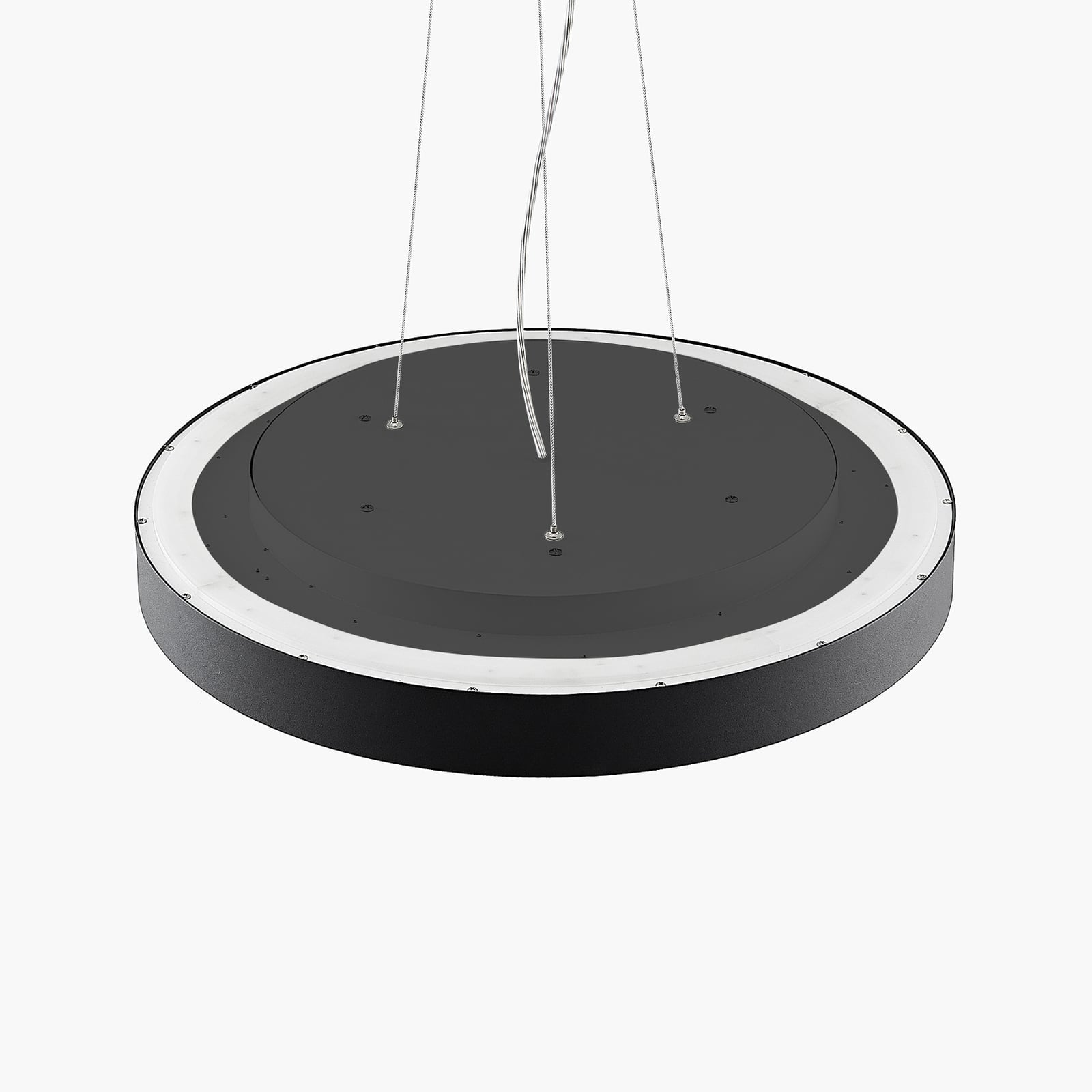 LED pendellampe Vanida svart Ø60 cm side