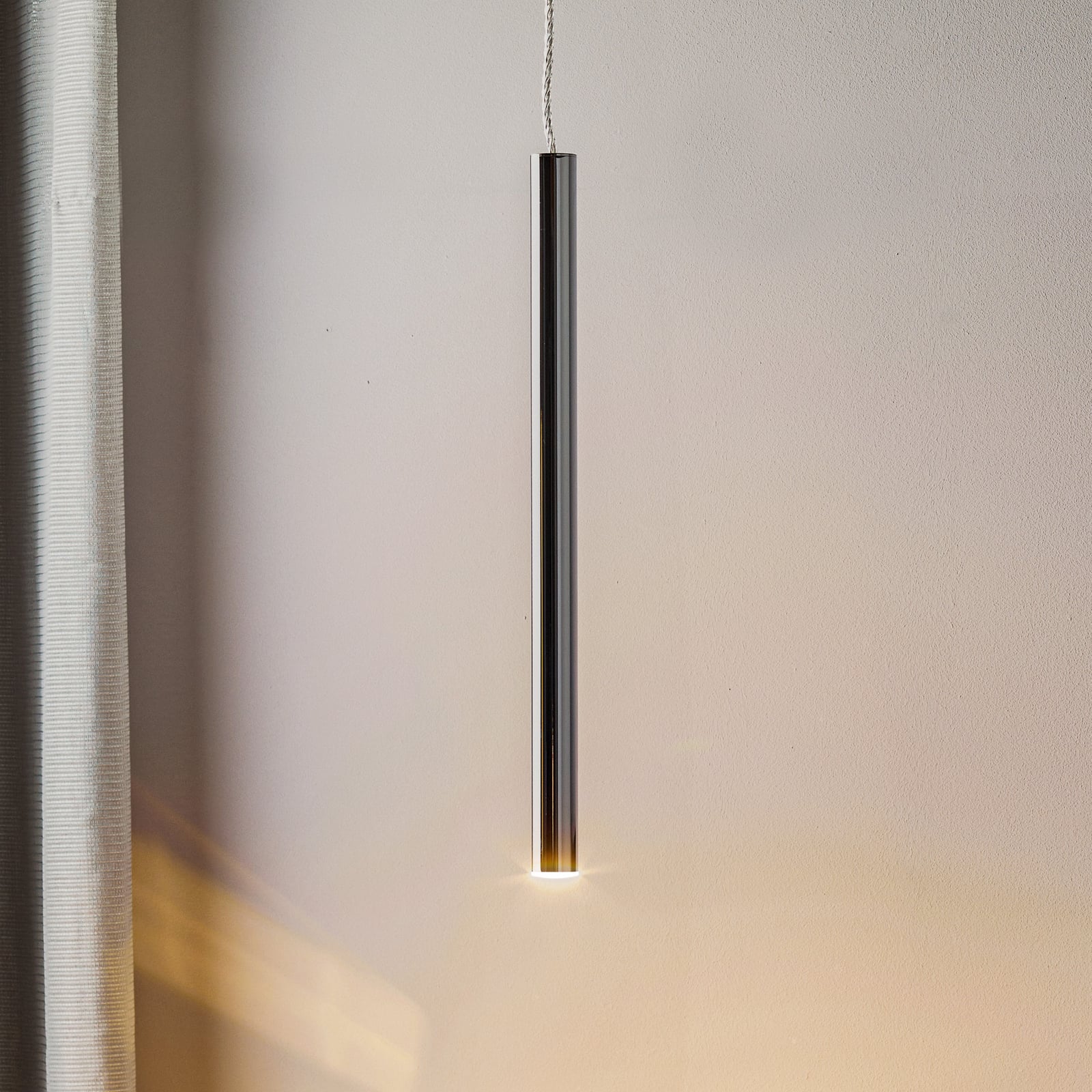 LED pendellampe Varas dimbar krom forfra