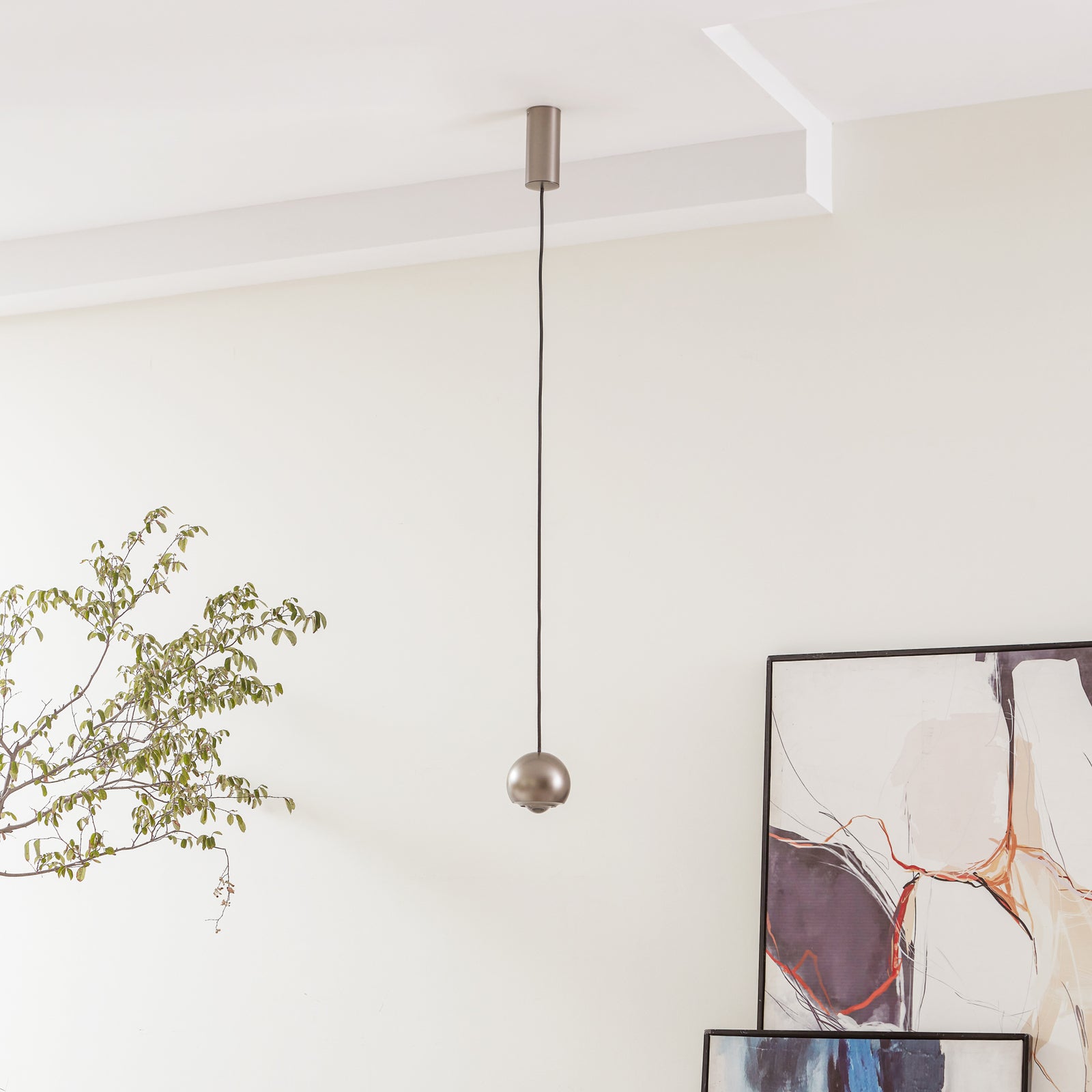 Bakside LED pendellampe Varineth aluminium nikkel Ø11 cm 6W