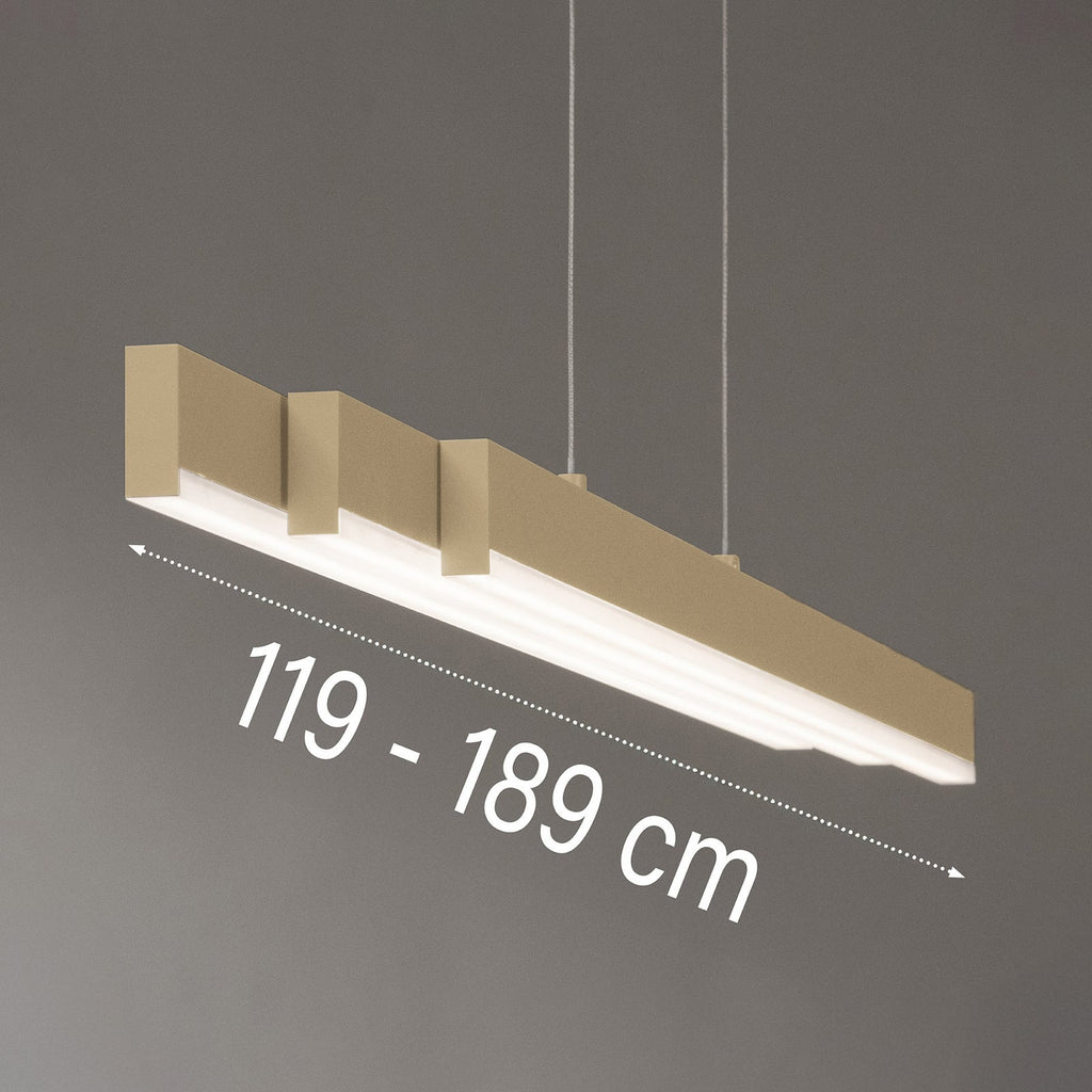 LED pendellampe Vayana sandfarge 190 cm dimbar CCT detalj