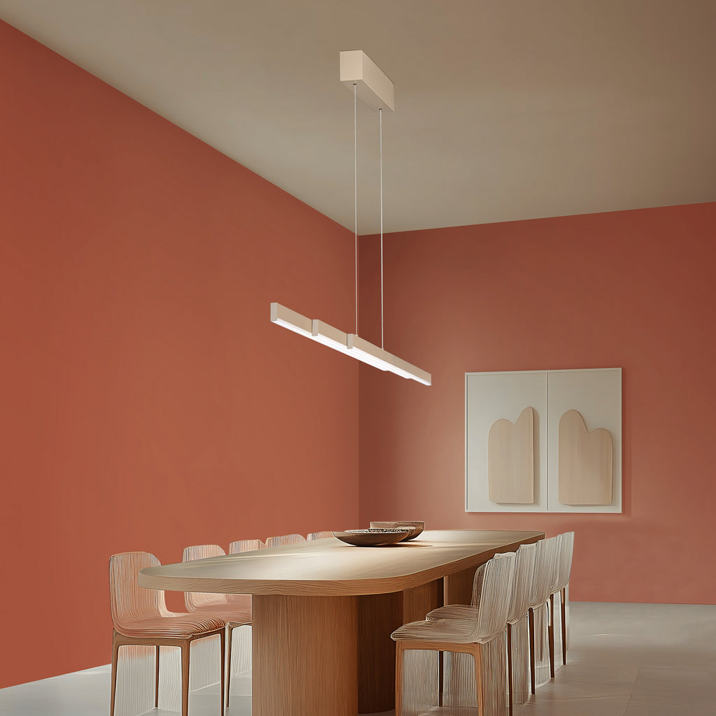 LED pendellampe Vayana sandfarge 190 cm dimbar CCT montert