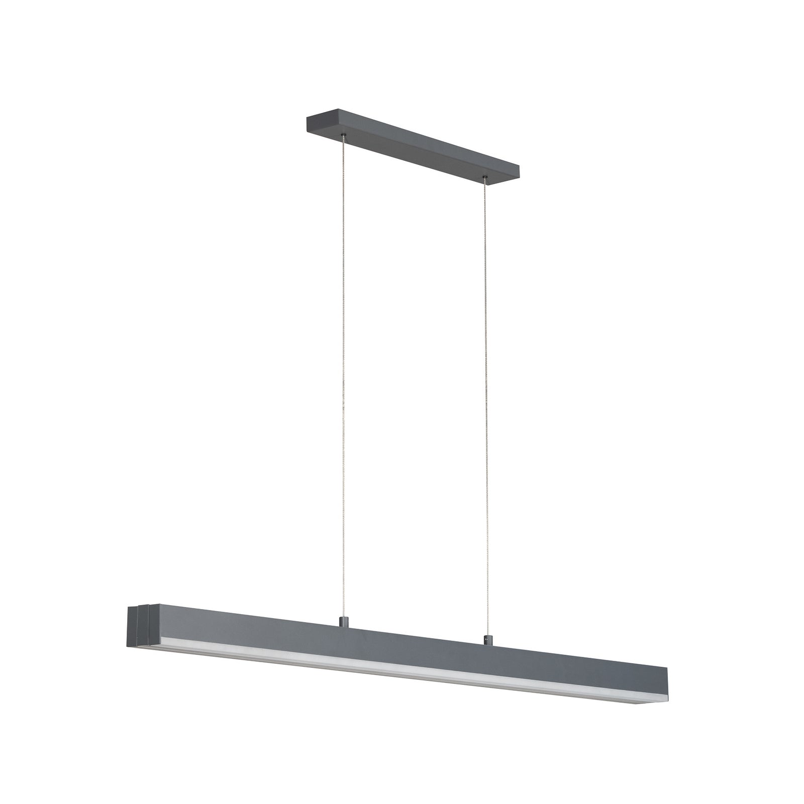 LED pendellampe Vayana grå 189 cm dimbar CCT berøringsdimmer forfra