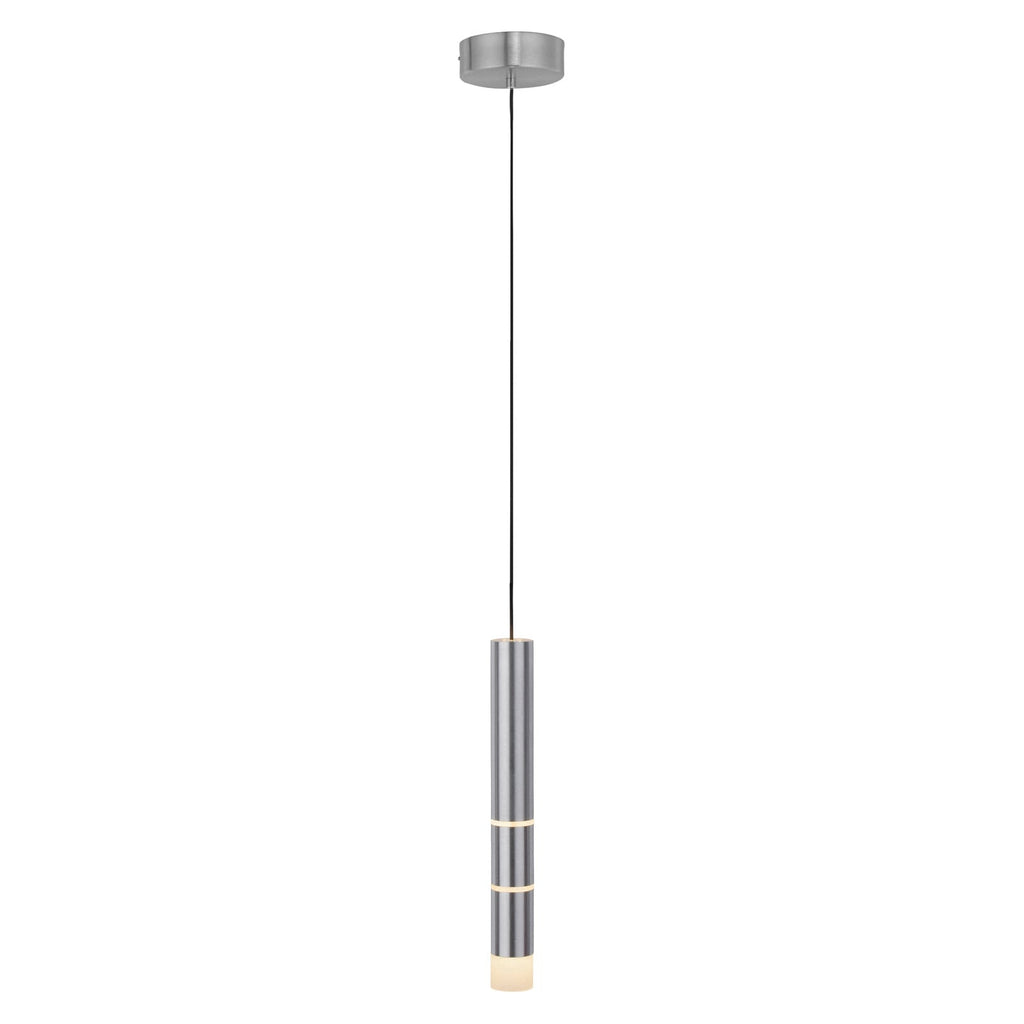 LED pendellampe Vega sylindrisk aluminium Ø5 cm varmhvit bakside