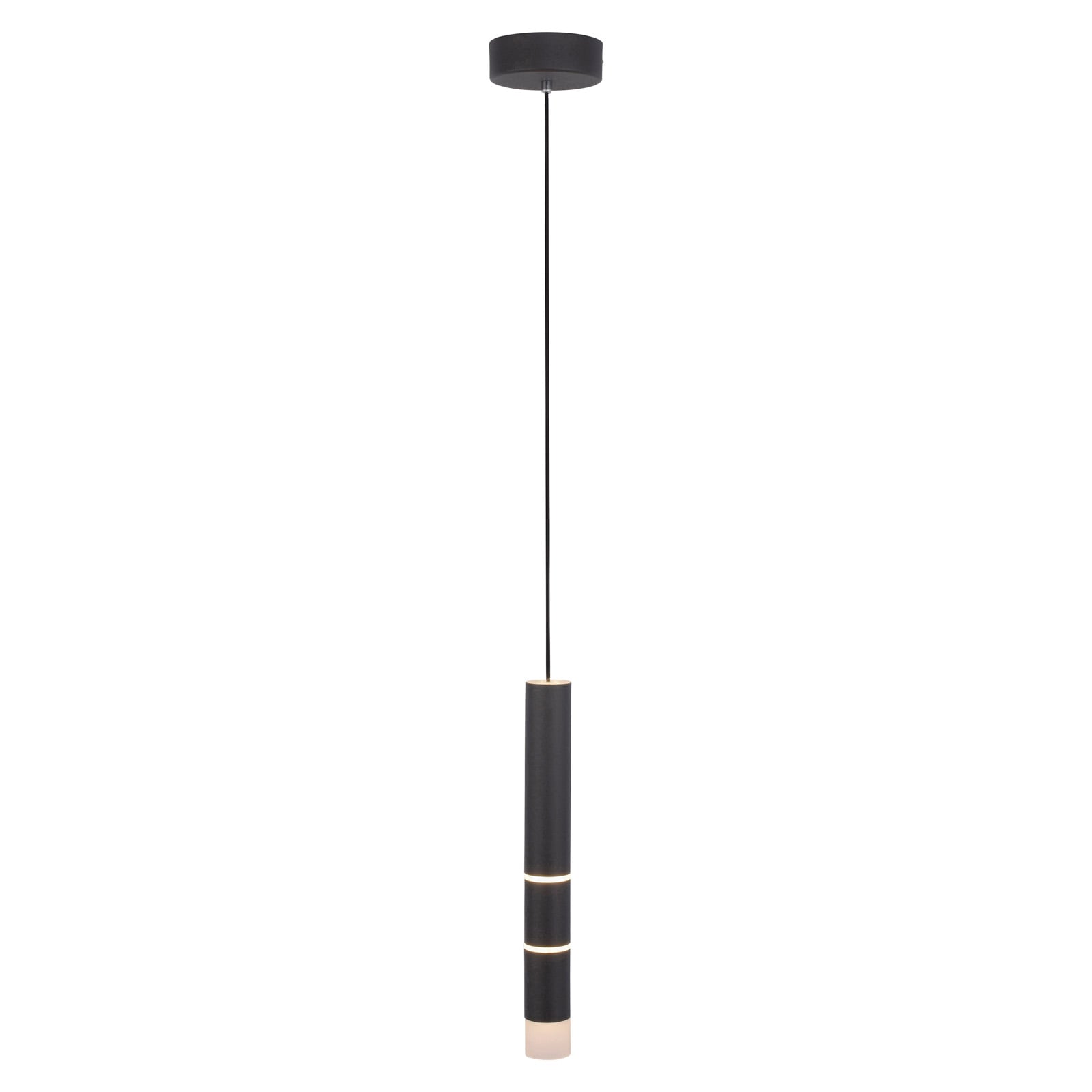 LED pendellampe Vega sylindrisk svart Ø5 cm 3000K bakside