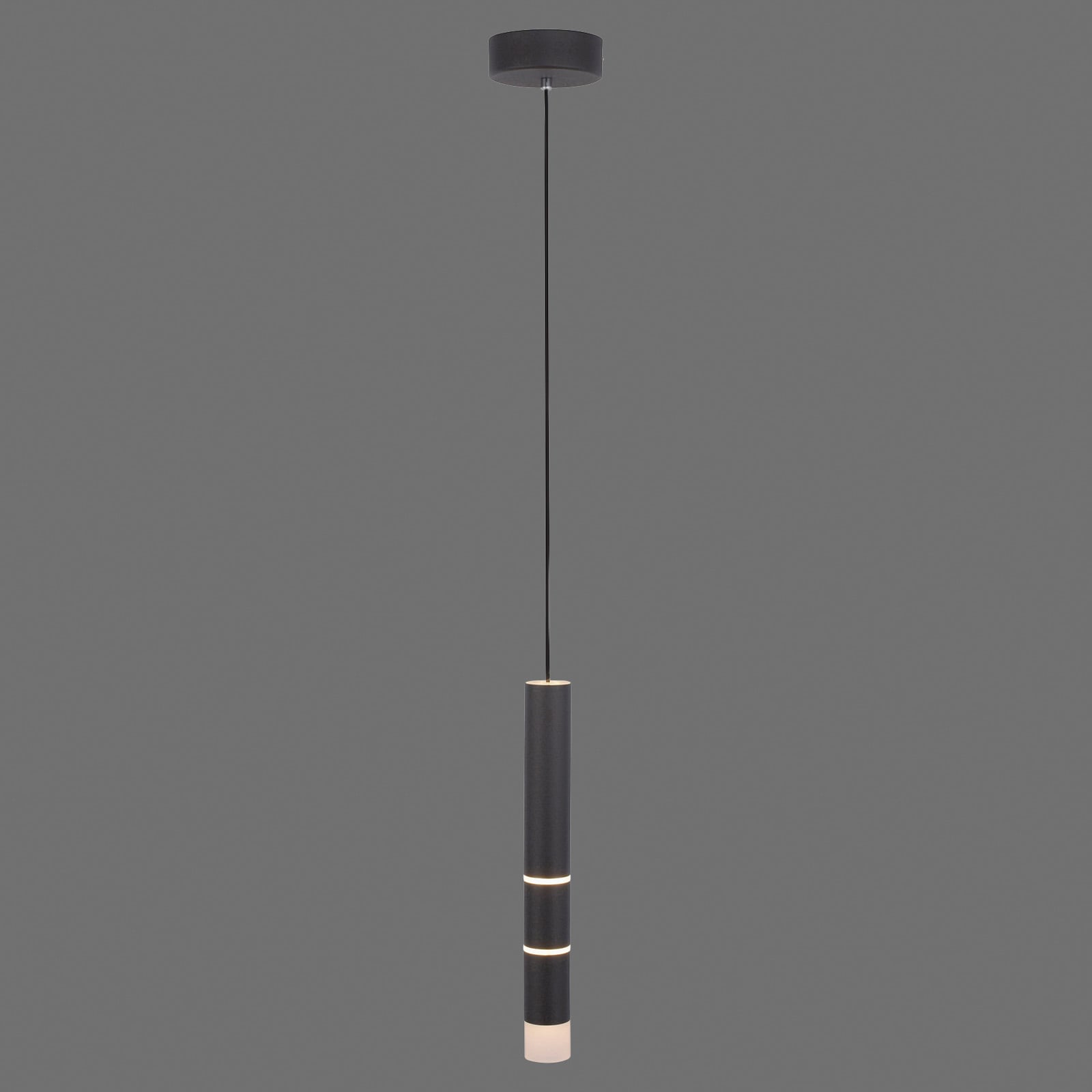 LED pendellampe Vega sylindrisk svart Ø5 cm 3000K detalj av akryl