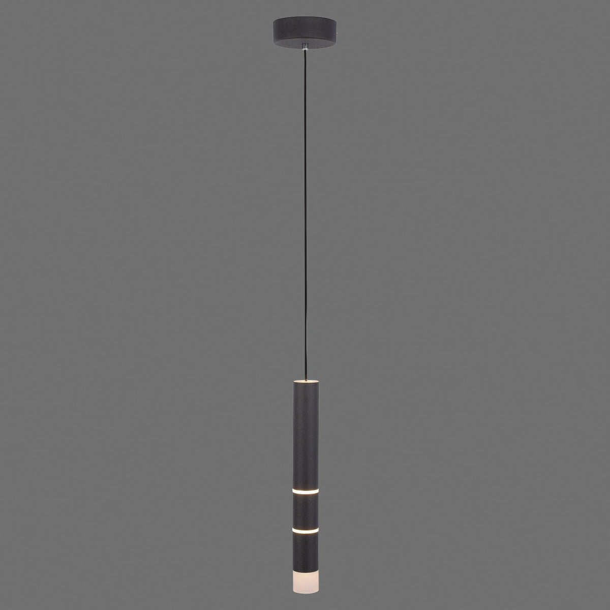LED pendellampe Vega sylindrisk svart Ø5 cm 3000K detalj av akryl