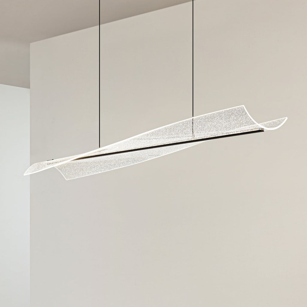 LED pendellampe Vellia svart metall 112 cm forfra