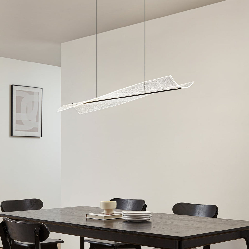 LED pendellampe Vellia svart metall 112 cm bakside