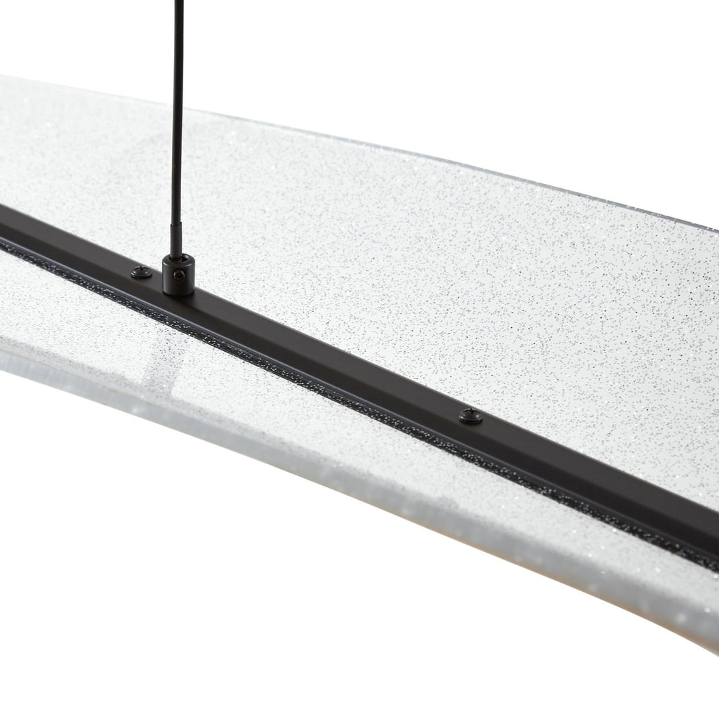 LED pendellampe Vellia svart metall 112 cm i bruk