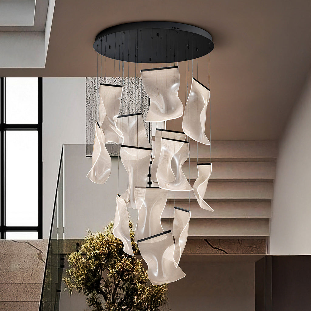LED pendellampe Velos II 13-lys metakrylat forfra