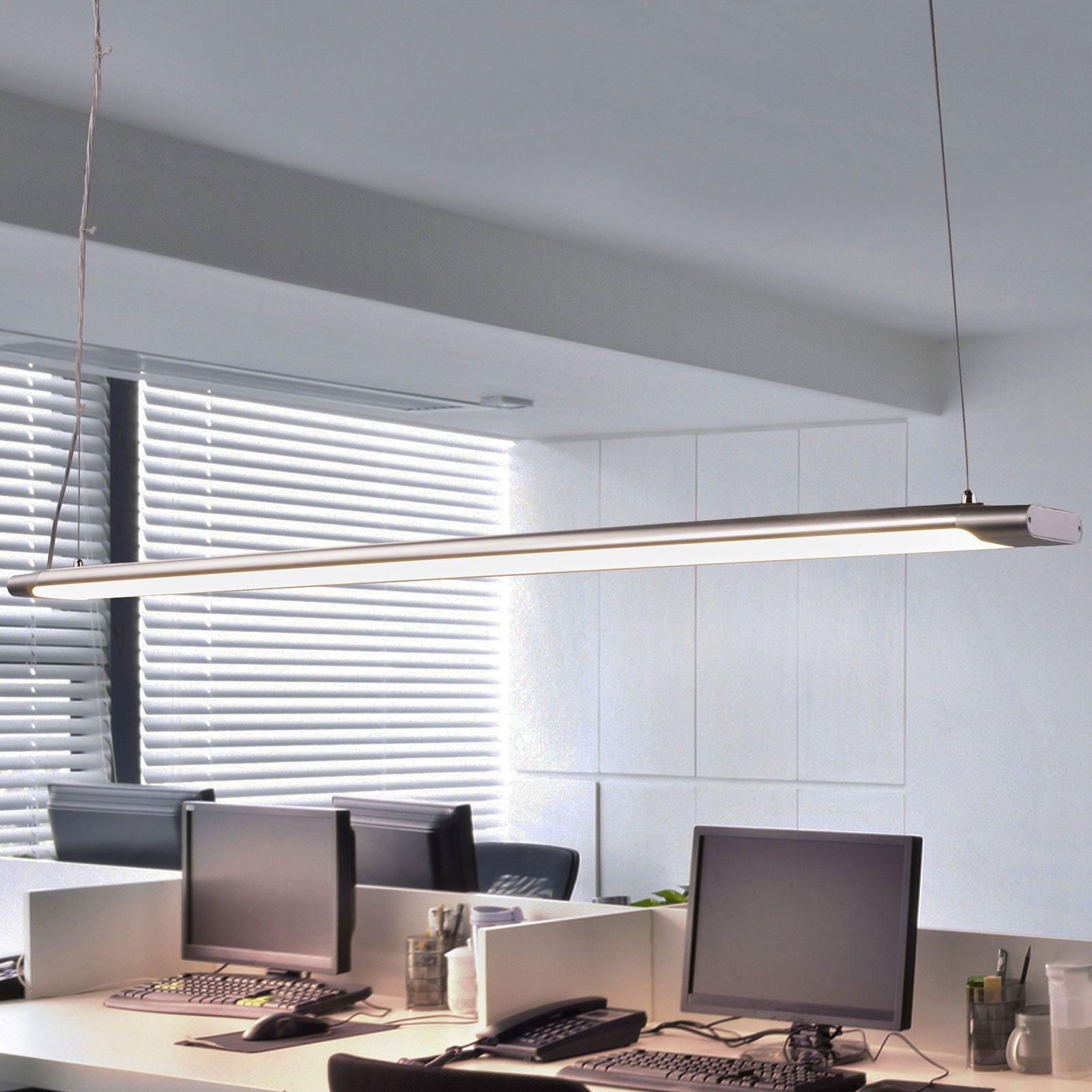 LED pendellampe Vinca aluminium 120 cm forfra