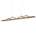 LED pendellampe Vinka 2-lys tre/svart forfra