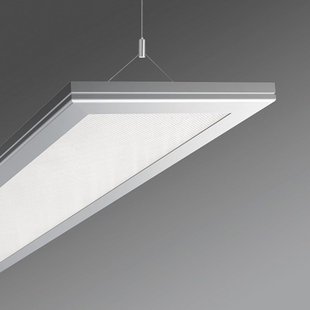 LED pendellampe Visula mikroprismatisk aluminium 120 cm 45W forfra