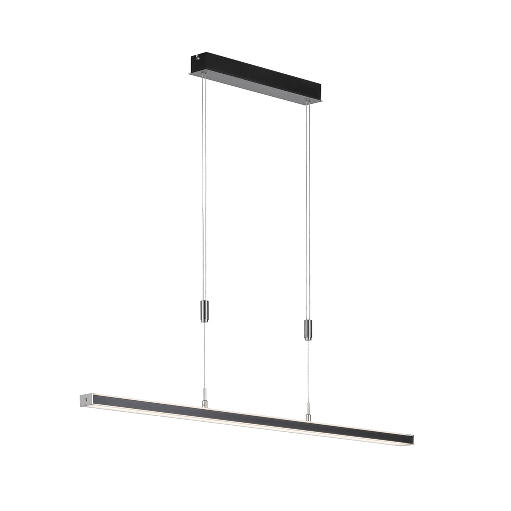 LED pendellampe Vitan 2-lys svart 115 cm dimbar CCT detalj av touch dimmer