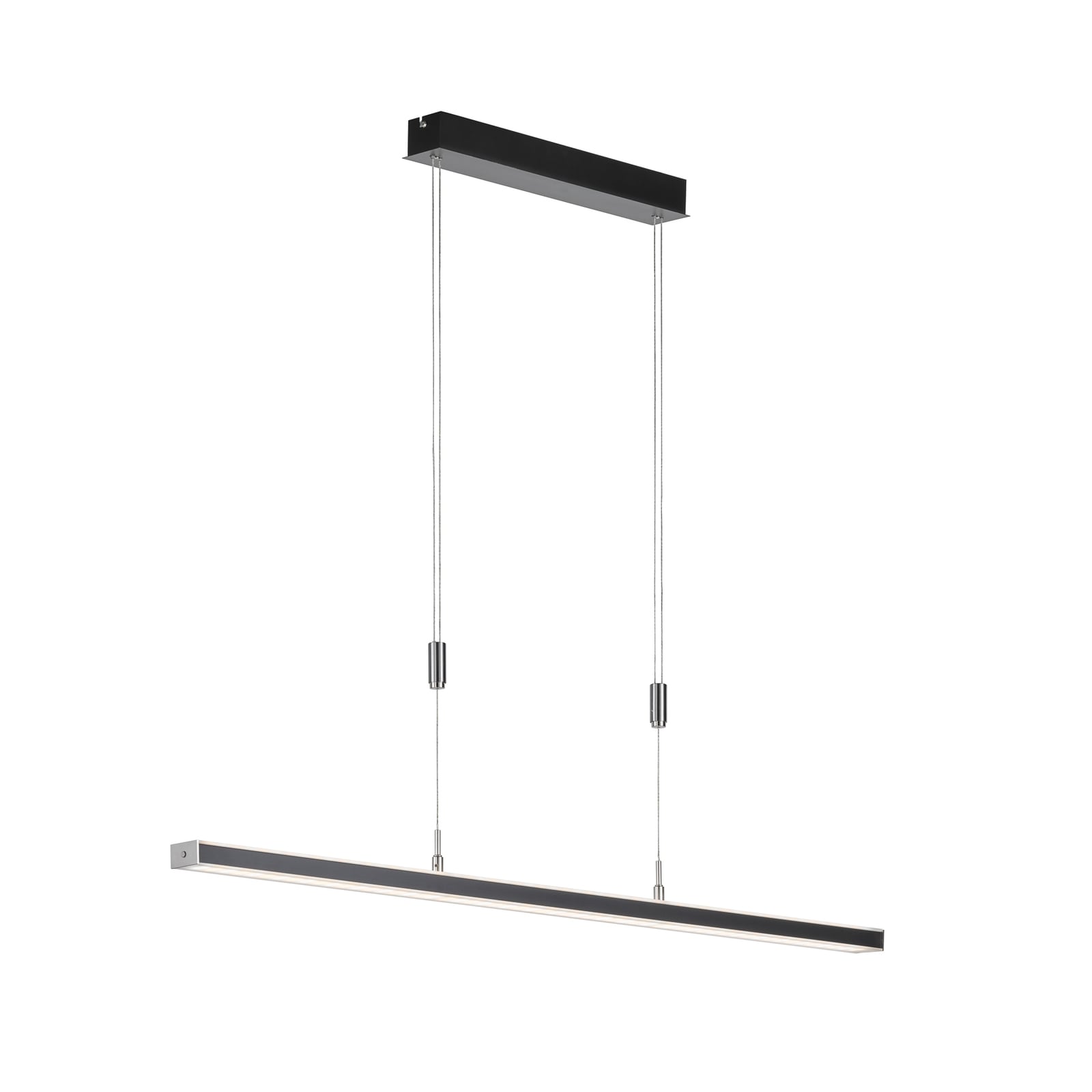 LED pendellampe Vitan 2-lys svart 115 cm dimbar CCT detalj av touch dimmer