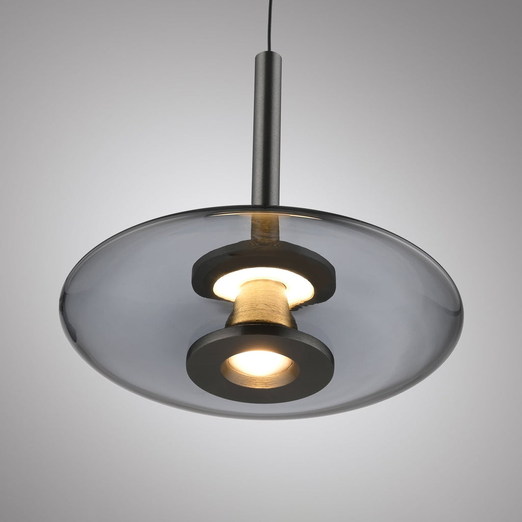 LED pendellampe Vitrum 3-lys glass aluminium dimbar funksjon